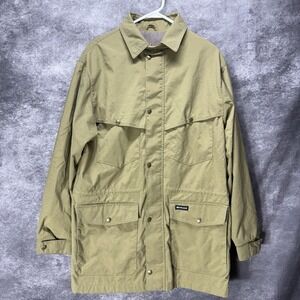 Koolah Barn Field Coat Chore Jacket Mens M Brown Nylon Waterproof Lined